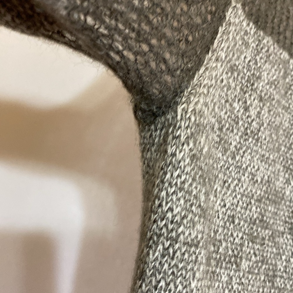 All Saints Two-Tone Grey Open Knit Cardigan sz 0 - Picture 6 of 10